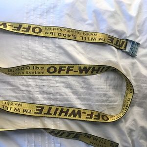 Off White Rare Vlone Yellow Industrial Belt